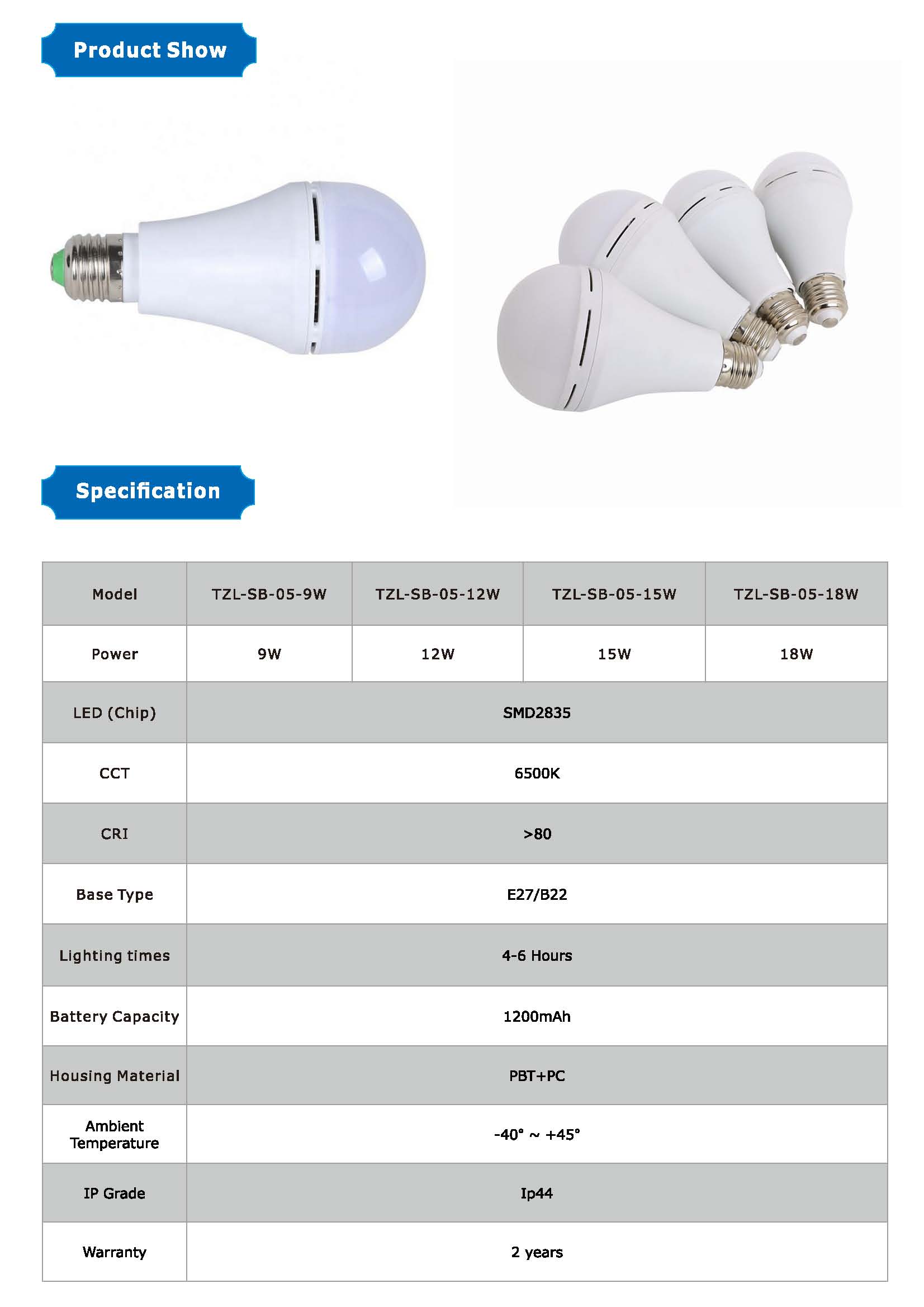 Led Smart Bulb Tzl-sb-05